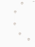 Бусы на леске «Жемчуг» шар №8, цвет молочный в серебре, 30 см - Фото 2