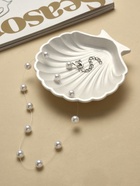 Бусы на леске «Жемчуг» шар №8, цвет молочный в серебре, 30 см - Фото 4