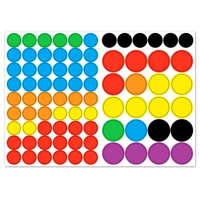 Наклейки-кружочки набор «Познаём мир вокруг» 6 шт. по 16 стр. 4789981