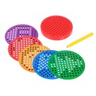 Планшет обучающий «Магнитное рисование», 120 отверстий, в пакете МИКС - фото 24281950