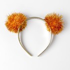 Карнавальный костюм «Золотая пчёлка», платье, ободок с помпонами, р. 32, рост 122 см - фото 31865666