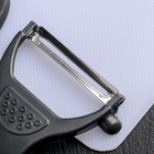 Набор кухонных принадлежностей, 6 предметов: 2 ножа 15,5 см, 18 см, овощечистка, ножницы, разделочная доска, ножеточка - фото 54686175