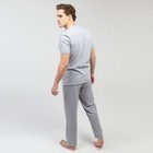 Костюм мужской (футболка, брюки) «Эрик», цвет серый, размер 46 - Фото 4