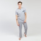 Костюм мужской (футболка, брюки) «Эрик», цвет серый, размер 48 - Фото 6