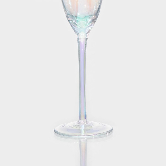 Бокал из стекла для шампанского Magistro «Жемчуг», 270 мл, цвет перламутровый - фото 1908524835