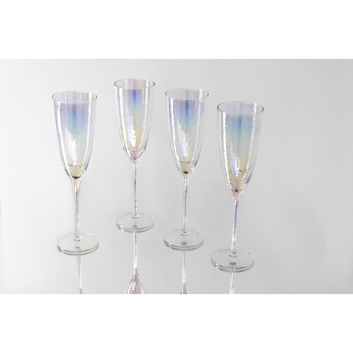 Бокал из стекла для шампанского Magistro «Жемчуг», 270 мл, цвет перламутровый - фото 1927527100