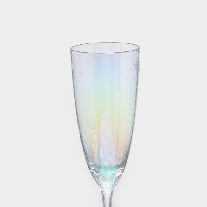 Бокал из стекла для шампанского Magistro «Жемчуг», 270 мл, цвет перламутровый - фото 1908524836