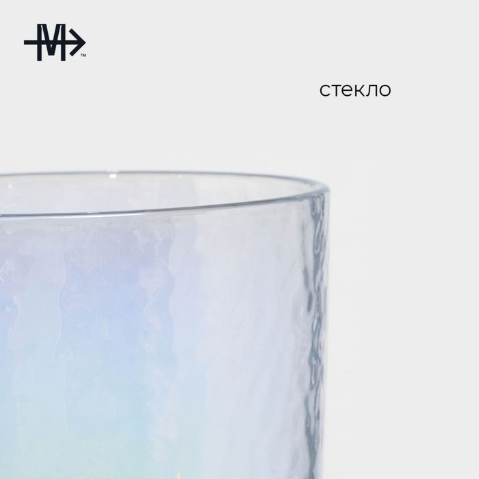Бокал из стекла для шампанского Magistro «Жемчуг», 270 мл, цвет перламутровый - фото 1927527094