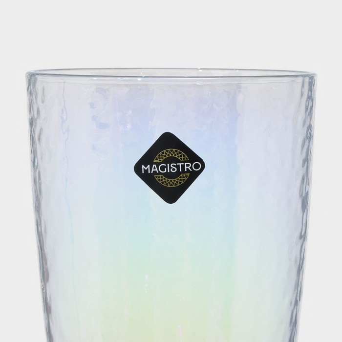 Бокал из стекла для шампанского Magistro «Жемчуг», 270 мл, цвет перламутровый - фото 1908524841