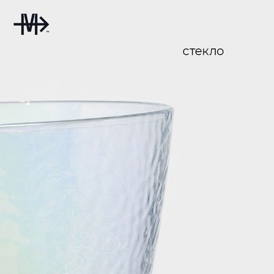 Бокал для вина Magistro «Жемчуг», 400 мл, 9.5×23 см, стекло, перламутровый