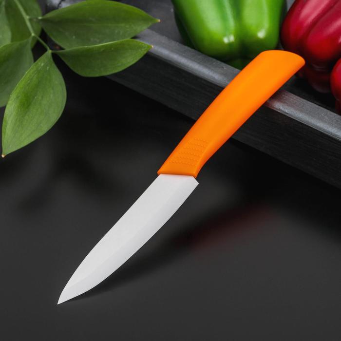 Нож кухонный керамический «Симпл», лезвие 10,5 см, цвет МИКС - Фото 1