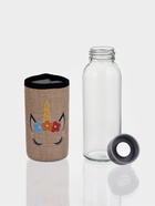 Бутылка для воды стеклянная в чехле «Единорожек», 300 мл, h=16.5 см - Фото 2