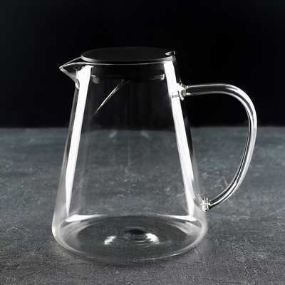 Кувшин для воды «Коктейльный», 1.3 л, 13.5×16.5 см, стекло, прозрачный