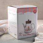 Чайник стеклянный заварочный с бамбуковой крышкой и металлическим фильтром «Эко. Восток», 1 л, 20×13×19,5 см - Фото 3