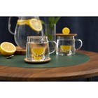 Кружка «Лимончик», 350 мл, с деревянной крышкой, стекло, прозрачная - Фото 8