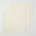 Салфетки махровые «Этель» Happy family, 3 шт., 30×30 см, хлопок 100%, белые - Фото 2