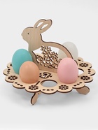 Подставка для яиц пасхальная Доляна «Зайчик», 8 ячеек, 20×16 см, дерево - Фото 1