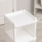 Этажерка напольная «Лайт», 4-х секционная, белая - Фото 5