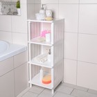 Этажерка напольная «Лайт», 4-х секционная, белая - Фото 4