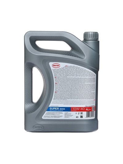 Масло моторное Sintec Super 3000 10W-40, SG/CD, п/синтетическое, 4 л 600240