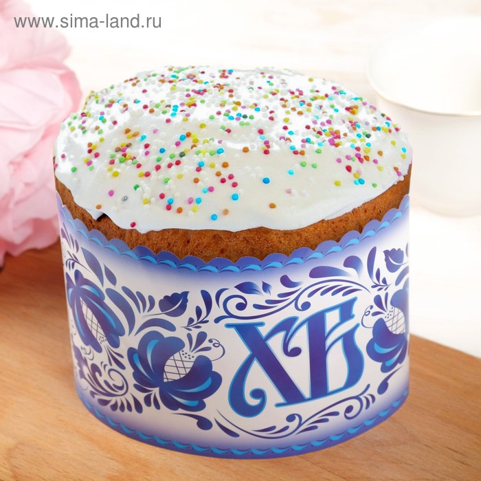 Ободок для кулича «Гжель», 41.6 х 10 см - Фото 1