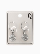 Серьги со стразами «Шамбала» сияние, белые в серебре - Фото 7