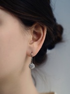 Серьги со стразами «Шамбала» сияние, белые в серебре - Фото 2