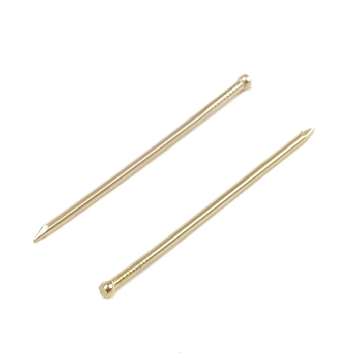 Гвозди СТРОЙБАТ, финишные, ГОСТ 7811-7035, латунированные, 1.4×40 мм, 40 шт. - Фото 1