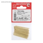 Гвозди СТРОЙБАТ, финишные, ГОСТ 7811-7035, латунированные, 1.4×45 мм, 40 шт. - Фото 1