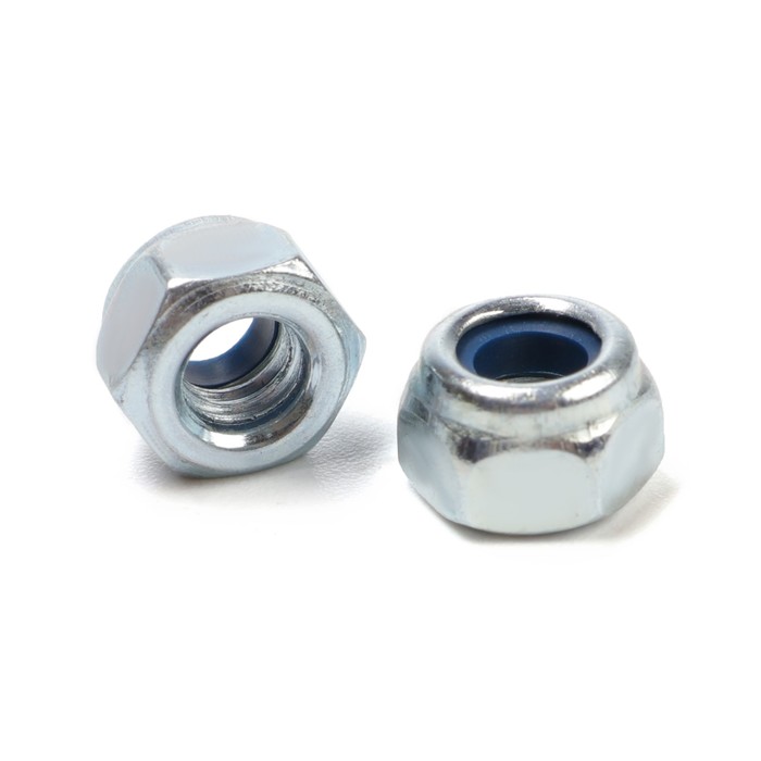 Гайка СТРОЙБАТ, самоконтрящаяся, DIN 985, класс прочности 6, оцинкованная, M4, 18 шт - Фото 1