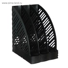 Лоток для бумаг А4, вертикальный, 3 отделения, чёрный - Фото 3