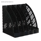 Лоток для бумаг А4, вертикальный, 5 отделений, чёрный - Фото 3