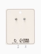 Серьги висячие со стразами «Змейка» L= 7.6 см, цвет белый в серебре 4781573