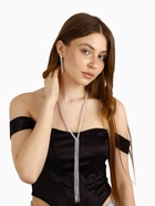 Набор 2 предмета: серьги, колье «Лёд. Дорожка», цвет белый в серебре, 50 см - Фото 5