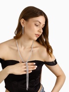 Набор 2 предмета: серьги, колье «Лёд. Дорожка», цвет белый в серебре, 50 см - Фото 1