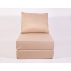 Кресло-кровать «Прайм» с матрасиком, размер 75×100 см, цвет песочный, рогожка, велюр - Фото 3