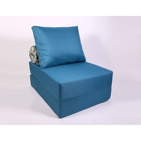 Кресло-кровать «Прайм» с матрасиком, размер 75×100 см, цвет морской, рогожка, велюр