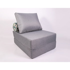 Кресло-кровать «Прайм» с матрасиком, размер 75×100 см, цвет серый, рогожка, велюр - фото 6608732