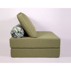 Кресло-кровать «Прайм» с матрасиком, размер 75×100 см, цвет оливковый, рогожка, велюр - Фото 3