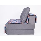 Кресло-кровать «Харви» с накидкой-матрасиком, размер 75×100 см, цвет серый, деним - Фото 3