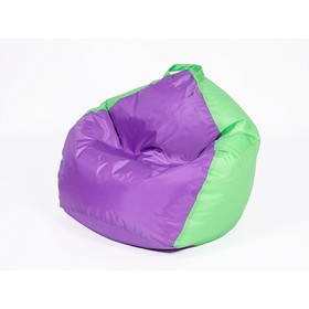 Кресло мешок «Кроха», ширина 70 см, высота 80 см, цвет фиолетово-салатовый, плащёвка