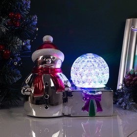 УЦЕНКА Световая фигура «Снеговик и шар», 3 LED, 220 В 4793275
