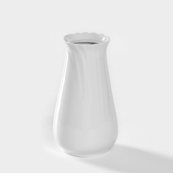 Ваза для цветов Добрушский завод «Бельё. Голубка», h=14.5 см, 400 мл, фарфор, белая - Фото 1