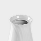 Ваза для цветов Добрушский завод «Бельё. Голубка», h=14.5 см, 400 мл, фарфор, белая - Фото 2