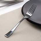 Вилка одноразовая, 18.5 см, пластик, серебристая - Фото 1