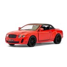 Машина металлическая Bentley Continental Supersports Convertible, 1:38, открываются двери, инерция, цвет красный - Фото 1
