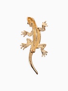 Брошь «Ящерица», дарк, чёрная в золоте - Фото 2