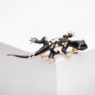 Брошь «Ящерица» дарк, цвет чёрный в золоте - Фото 3