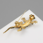 Брошь «Ящерица» дарк, цвет тёмно-зелёный в золоте - Фото 4