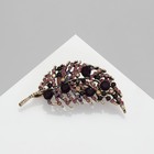 Брошь «Листочек», цвет фиолетовый в золоте - фото 319983128